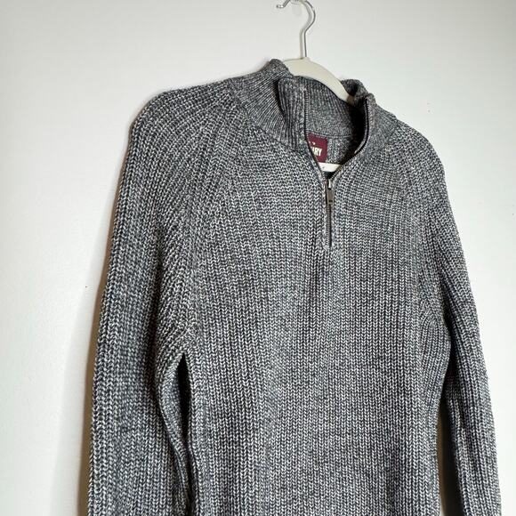 Alesbury Paxton Charcoal Ribbed 1/4 Zip Pullover Sweater NWOT Men’s Size Medium - Picture 3 of 8